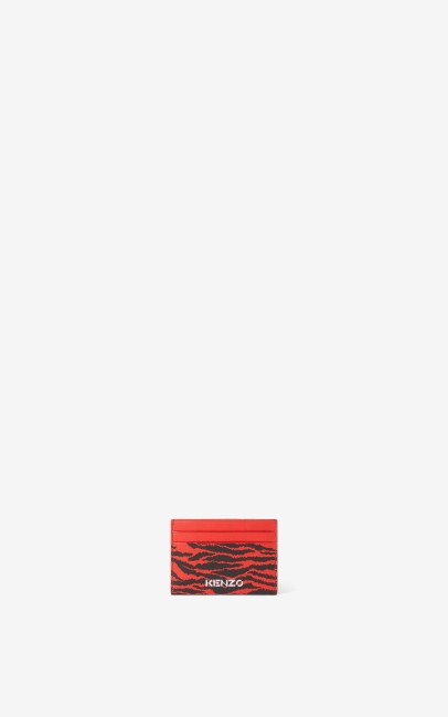 Kenzo Men Leather Card Holder Medium Red
